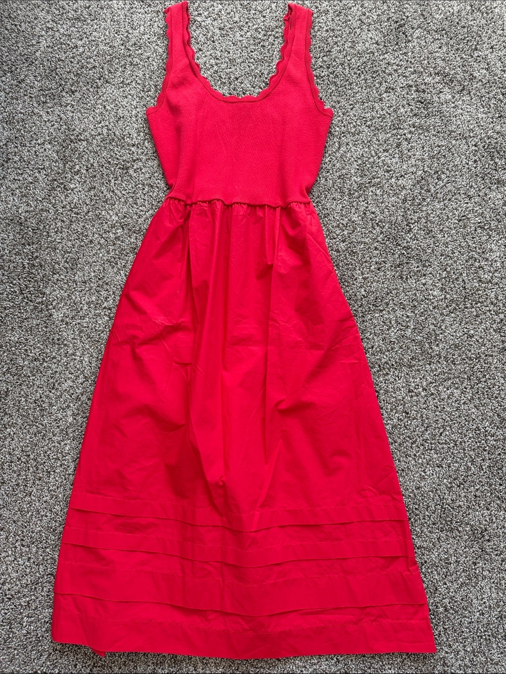 Free Assembly Red Sleeveless Maxi Dress